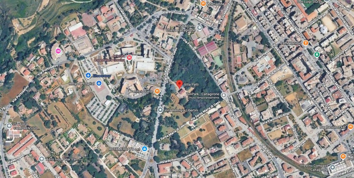 Mappa Villa Patti, Caltagirone — clicca per aprire su Google Maps